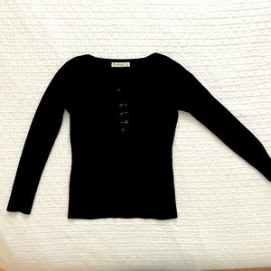 Passione Moda Black Women’s Top with Tie U…